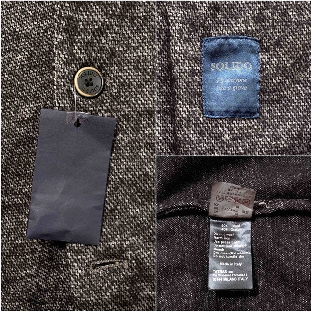 SOLIDO(ソリード)の良品 ソリード パッチポケット 2B ブレザー テーラードジャケット イタリア製 メンズのジャケット/アウター(テーラードジャケット)の商品写真