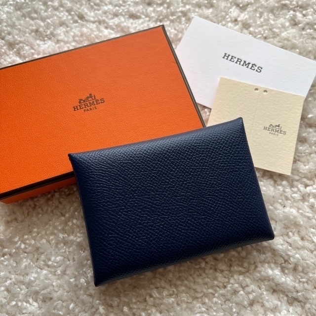 エルメス　HERMES カルヴィ　デュオ　ブルーサファイア　エプソン　U刻印