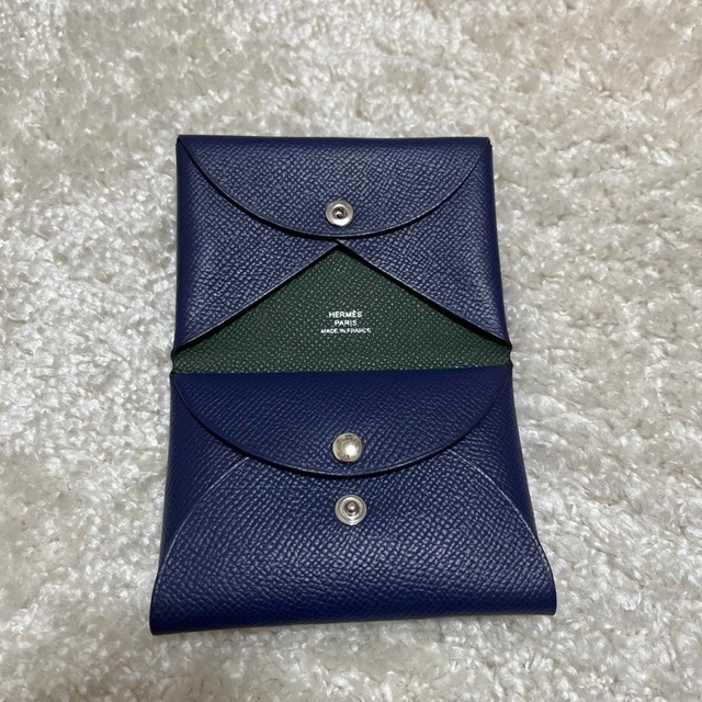 エルメス　HERMES カルヴィ　デュオ　ブルーサファイア　エプソン　U刻印