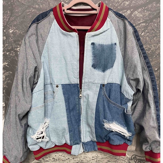 KAPITAL(キャピタル)のdenim souvenir jacket 別珍 リバーシブル スーベニア メンズのジャケット/アウター(スカジャン)の商品写真