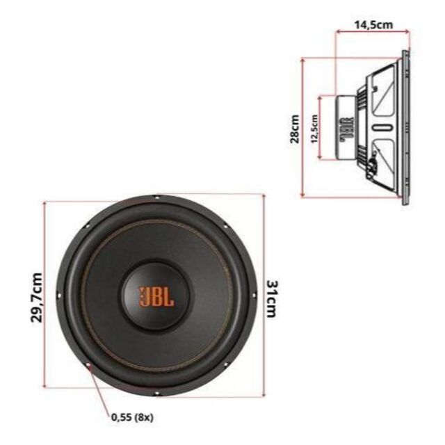 JBL バスレフ 3WAY ボックス　トランクオーディオ12インチサブウーファー