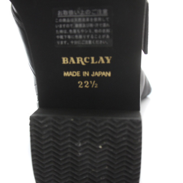 BARCLAY(バークレー)のバークレー ショートブーツ ストレッチ ベルト フェイクレザー 22.5cm 黒 レディースの靴/シューズ(ブーツ)の商品写真