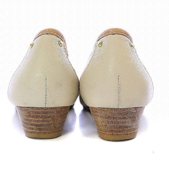 ing(イング)のイング パンプス チャンキーヒール スクエアトゥ バックル レザー 23.5cm レディースの靴/シューズ(ハイヒール/パンプス)の商品写真