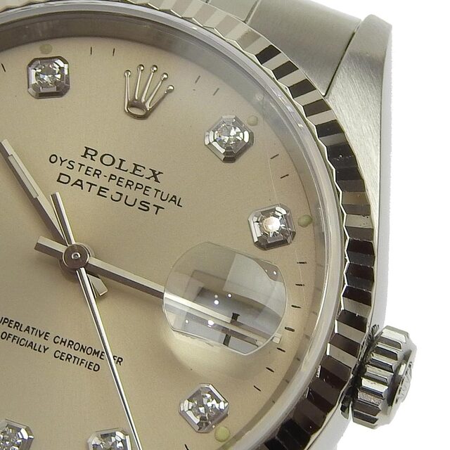 主人が購入したものなのでダイヤモンドの単価高騰！ダイヤモンド文字盤　ROIS メンズ　腕時計