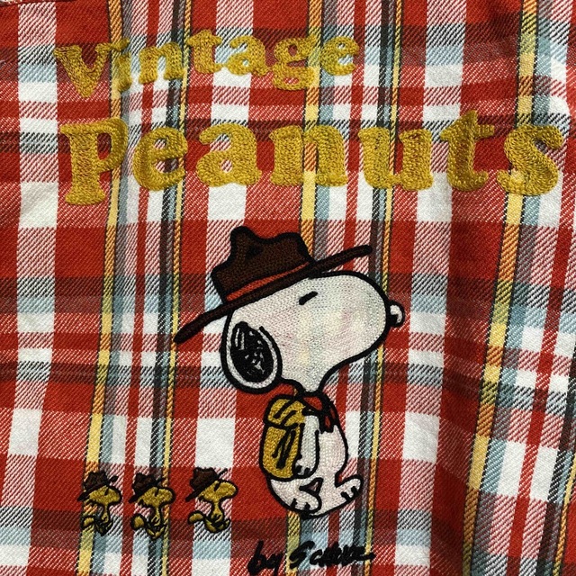 BOOFOOWOO(ブーフーウー)のBOOFOOWOO×SNOOPY /刺繍ネルシャツ/ブーフーウー ×スヌーピー  キッズ/ベビー/マタニティのキッズ服男の子用(90cm~)(ブラウス)の商品写真