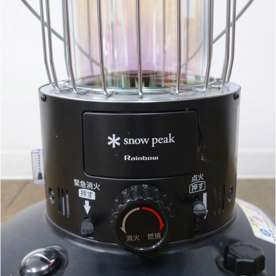 Snow Peak(スノーピーク)の廃盤 スノーピーク snowpeak Rainbow Stove Black レインボーストーブ KH-001BK 灯油ストーブ キャンプ アウトドア 幅388mm 奥行388mm 高さ485.7mm 重量：約6.2kg スポーツ/アウトドアのアウトドア(ストーブ/コンロ)の商品写真