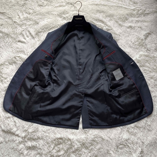 TENORAS(ティノラス)のティノラス 2Bスーツ セットアップ ネイビー×ブラック ブロックチェック M メンズのスーツ(セットアップ)の商品写真