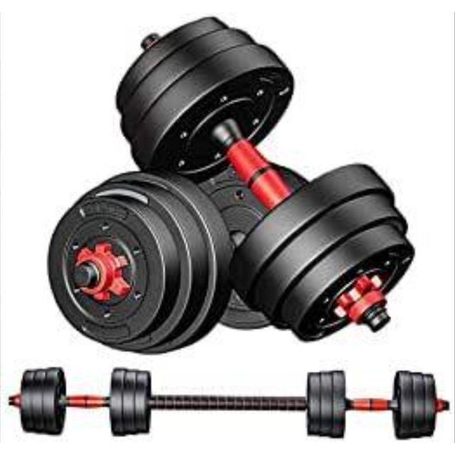 セメントダンベル 10kg×2個セット 20kg バーベルにもなる 773