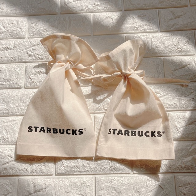 Starbucks Coffee(スターバックスコーヒー)のおまとめ2枚set🧡 starbucks coffee 布袋 巾着袋 ノベルティ エンタメ/ホビーのコレクション(ノベルティグッズ)の商品写真