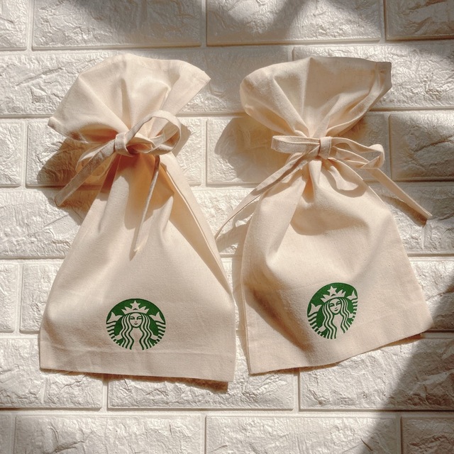 Starbucks Coffee(スターバックスコーヒー)のおまとめ2枚set🧡 starbucks coffee 布袋 巾着袋 ノベルティ エンタメ/ホビーのコレクション(ノベルティグッズ)の商品写真