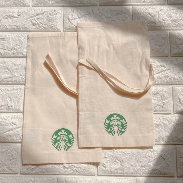 Starbucks Coffee(スターバックスコーヒー)のおまとめ2枚set🧡 starbucks coffee 布袋 巾着袋 ノベルティ エンタメ/ホビーのコレクション(ノベルティグッズ)の商品写真