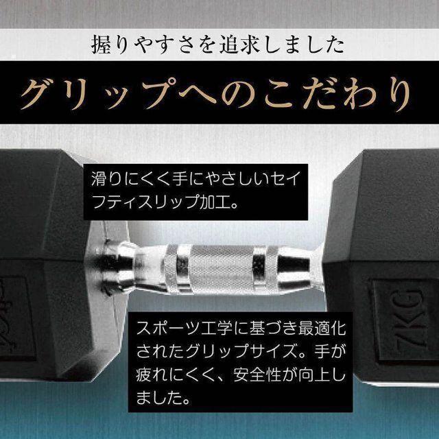 ダンベル 20kg 2個セット スタイリッシュ 六角 筋トレ 623