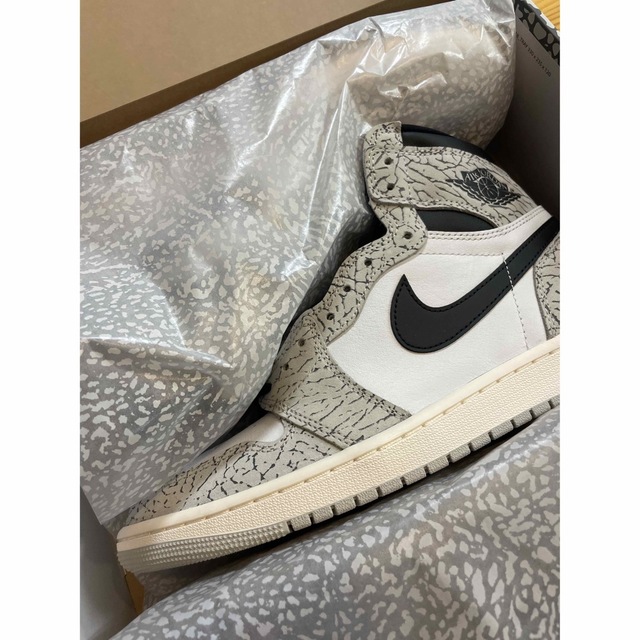 NIKE AIR JORDAN1 White Cement 28.0スニーカー