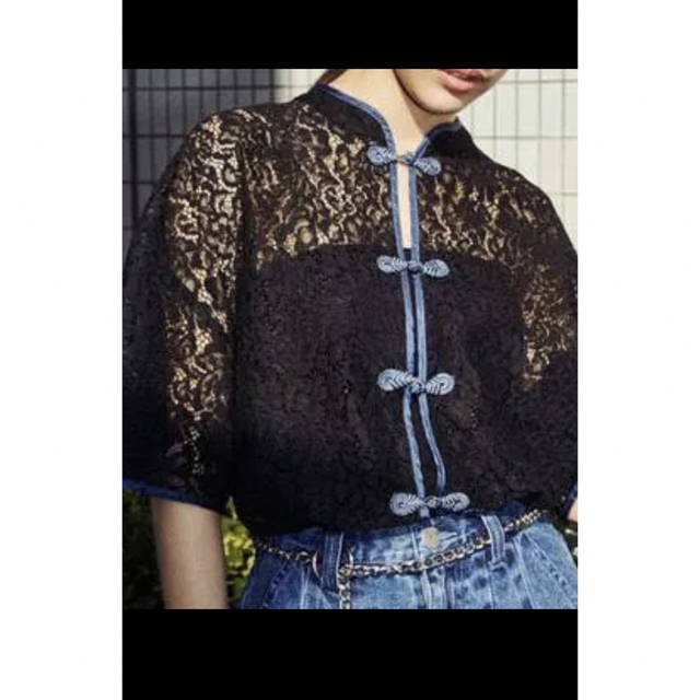 パメオポーズ Macau Lace Top トップス チャイナ 黒 | フリマアプリ ラクマ パメオポーズ Macau Lace Top トップス チャイナ 黒 | フリマアプリ ラクマ