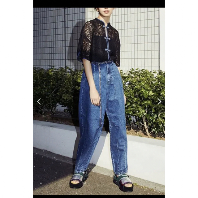 PAMEO POSE - パメオポーズ Macau Lace Top トップス チャイナ 黒の