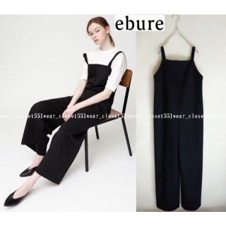 エブール(ebure)の2019美品ebureエブール☆ウールダブルクロスオールインワン サロペット36(オールインワン)