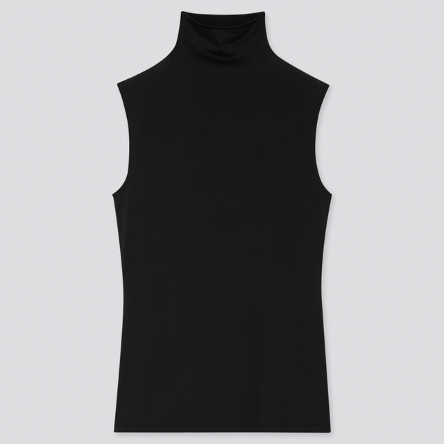 UNIQLO(ユニクロ)の【新品】エアリズム UVカットハイネックTノースリーブ UNIQLO Mサイズ レディースのトップス(Tシャツ(半袖/袖なし))の商品写真