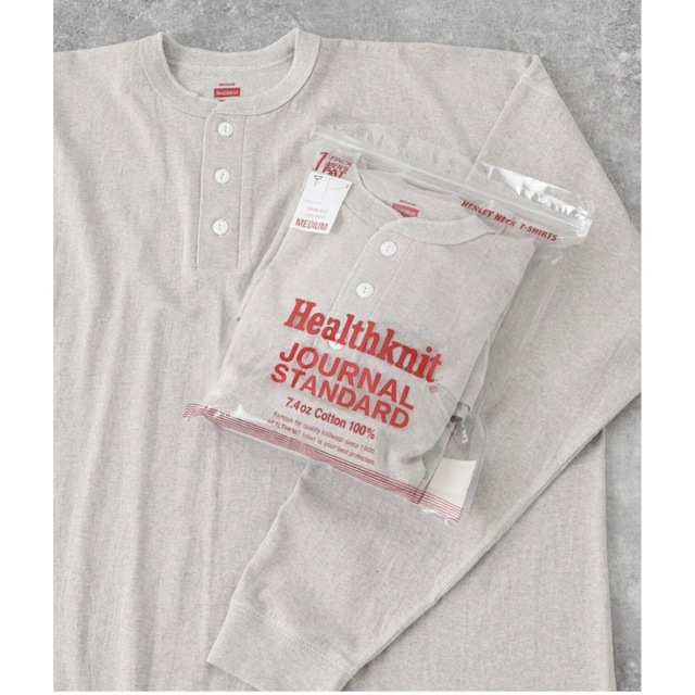 JOURNAL STANDARD(ジャーナルスタンダード)のHealthknit × JOURNAL STANDARD ヘンリーネック メンズのトップス(Tシャツ/カットソー(七分/長袖))の商品写真