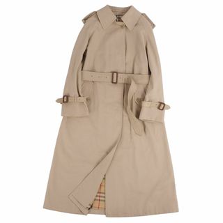 バーバリーブラックレーベル(BURBERRY BLACK LABEL)の極美品 Vintage バーバリー Burberrys コート トレンチコート シングル ライダーコート 裏チェック アウター レディース M カーキベージュ(トレンチコート)