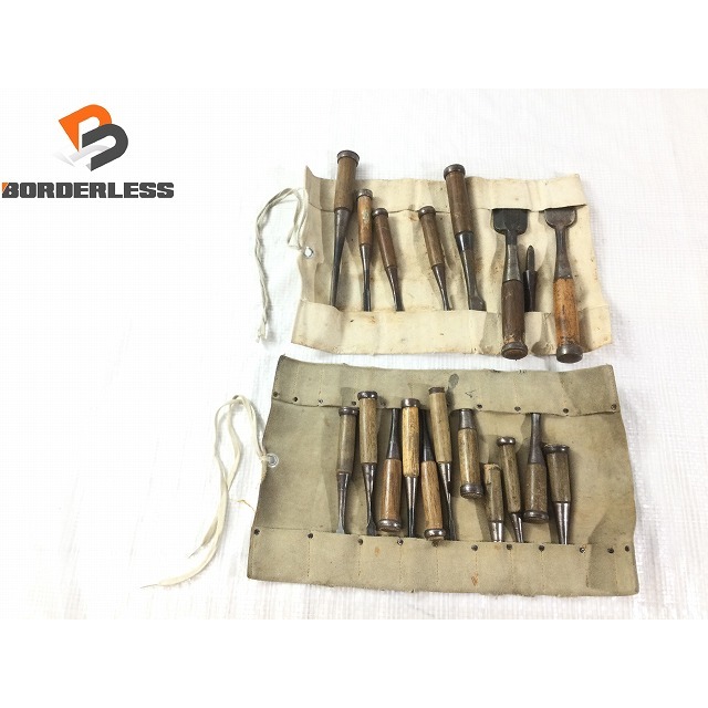 ☆中古品 19本セット☆鑿/ノミ/のみ 三郎 大西 左久信 貫斉太郎 ☆中古品 19本セット☆鑿/ノミ/のみ 三郎 大西 左久信 貫斉太郎