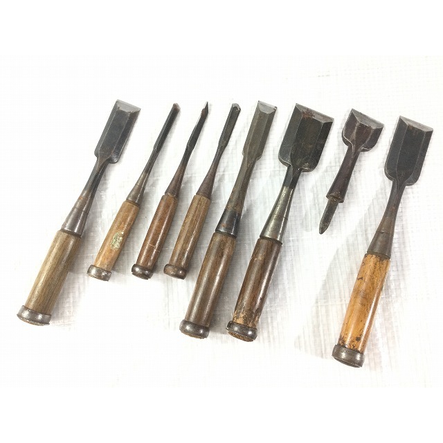 ☆中古品 19本セット☆鑿/ノミ/のみ 三郎 大西 左久信 貫斉太郎 ☆中古品 19本セット☆鑿/ノミ/のみ 三郎 大西 左久信 貫斉太郎