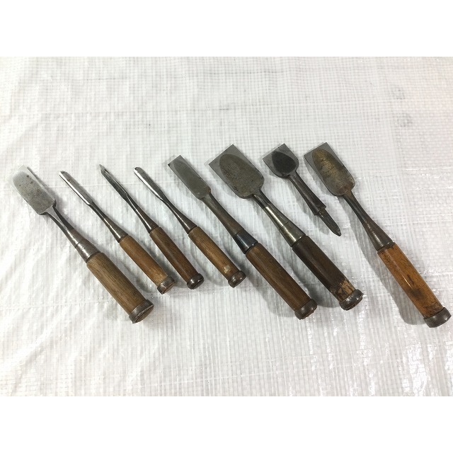 ☆中古品 19本セット☆鑿/ノミ/のみ 三郎 大西 左久信 貫斉太郎 ☆中古品 19本セット☆鑿/ノミ/のみ 三郎 大西 左久信 貫斉太郎