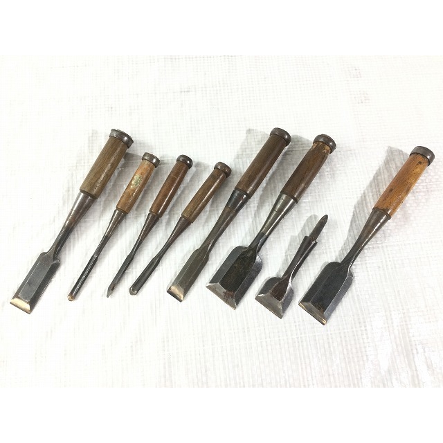 ☆中古品 19本セット☆鑿/ノミ/のみ 三郎 大西 左久信 貫斉太郎 ☆中古品 19本セット☆鑿/ノミ/のみ 三郎 大西 左久信 貫斉太郎