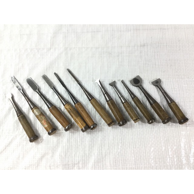 ☆中古品 19本セット☆鑿/ノミ/のみ 三郎 大西 左久信 貫斉太郎 ☆中古品 19本セット☆鑿/ノミ/のみ 三郎 大西 左久信 貫斉太郎