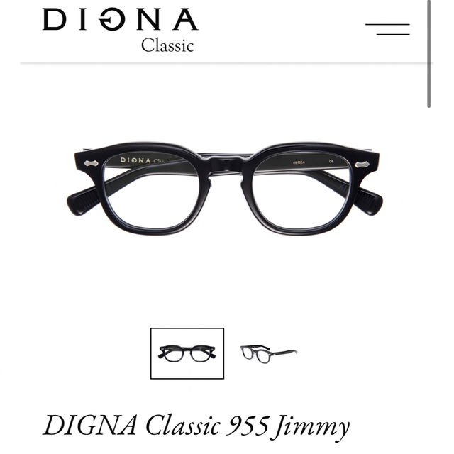 【未使用・完売】DIGNA Classic 955 Jimmy BK ブラック24テンプル長