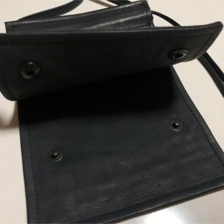 《 別注品 》UNUSED × 伊勢丹新宿　レザーサコッシュ　ダークネイビー