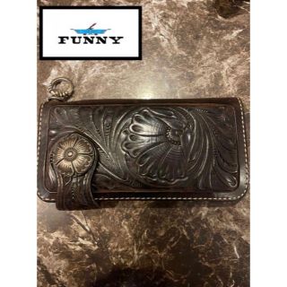 ファニー(FUNNY)のD funny ファニー　財布　leather レザー　ウォレット　カービング(長財布)