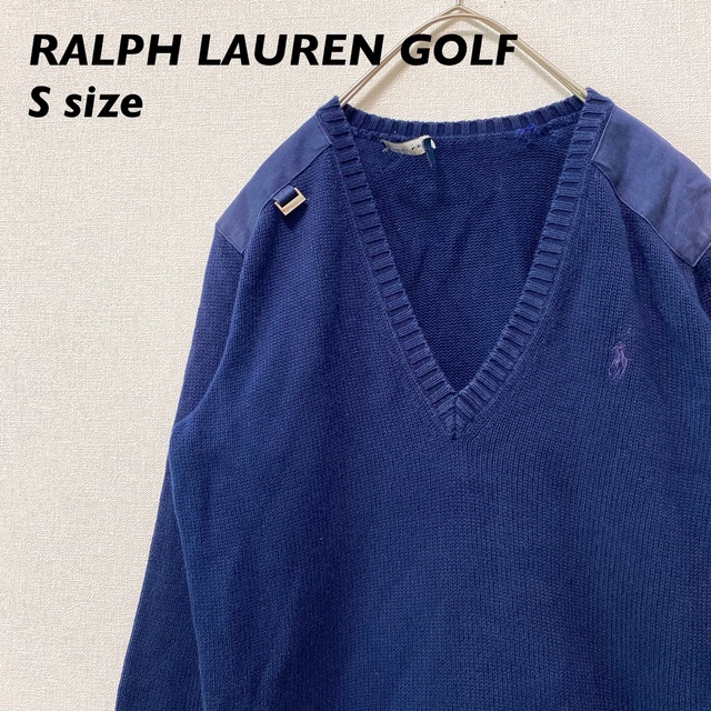 POLO RALPH LAUREN(ポロラルフローレン)のラルフローレンゴルフ　ニット　セーター　 Vネック　パッチ　刺繍ロゴ　男女兼用 メンズのトップス(ニット/セーター)の商品写真