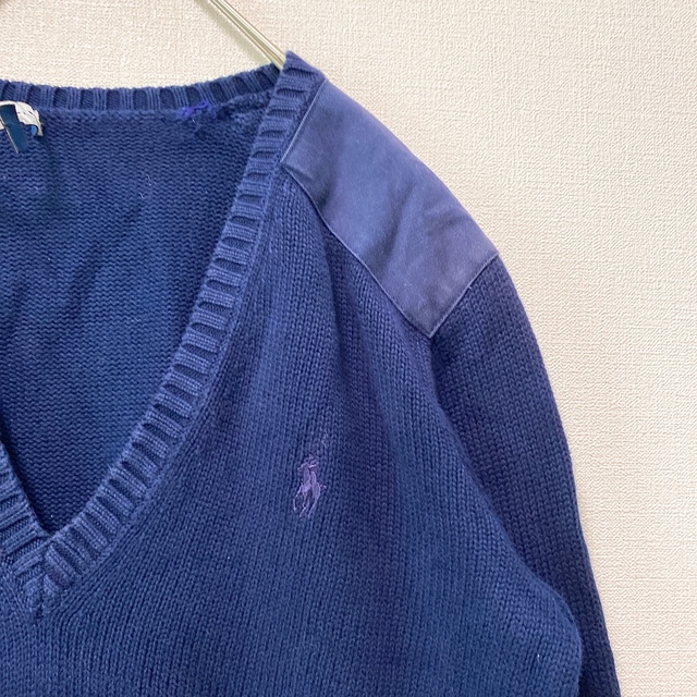 POLO RALPH LAUREN(ポロラルフローレン)のラルフローレンゴルフ　ニット　セーター　 Vネック　パッチ　刺繍ロゴ　男女兼用 メンズのトップス(ニット/セーター)の商品写真