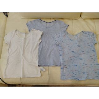 ユニクロ(UNIQLO)のしげる3033様専用♪UNIQLO コットンメッシュインナー 110  3枚(下着)