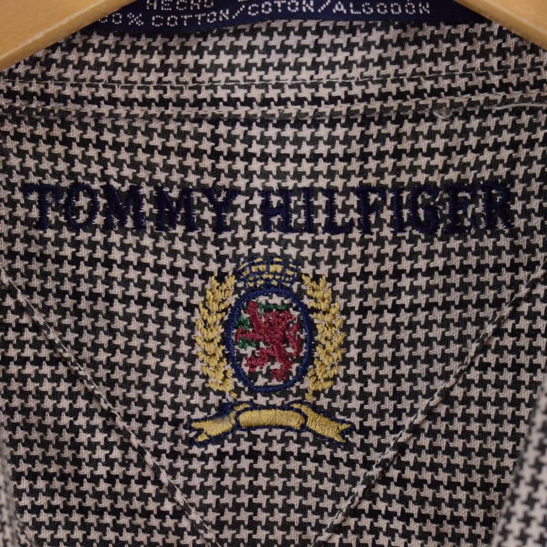 TOMMY HILFIGER(トミーヒルフィガー)の古着 トミーヒルフィガー TOMMY HILFIGER 長袖 千鳥格子柄 ボタンダウンシャツ メンズXL /eaa322201 メンズのトップス(シャツ)の商品写真