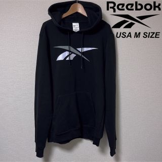 リーボック(Reebok)のリーボック　裏起毛　フリースパーカー　メンズ　USA Mサイズ 黒　アディダス(パーカー)