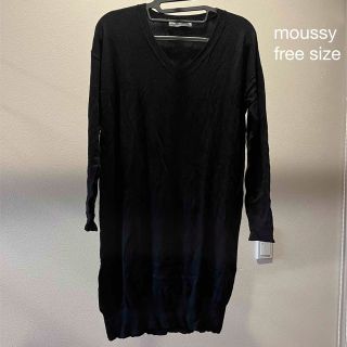 マウジー(moussy)のmoussy 薄手ニットワンピース(ひざ丈ワンピース)