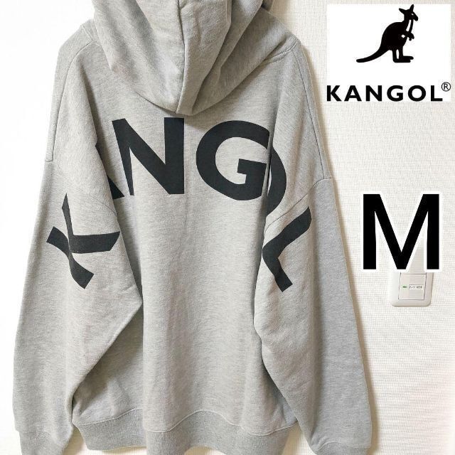 KANGOL(カンゴール)のKANGOL 薄灰 バックプリント プルオーバー パーカー カンゴール 裏毛 メンズのトップス(パーカー)の商品写真