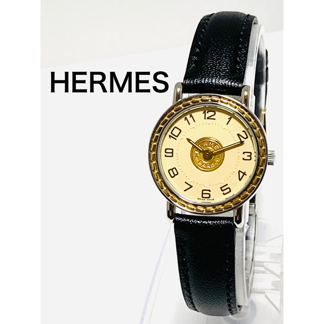 【付属品完備】 HERMES エルメスセリエ　純正ベルト付き　レディース腕時計