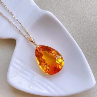 【高級】シトリン ペンダントトップ k18 24.9ct