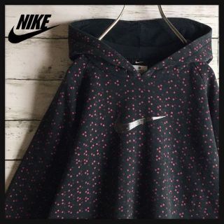 ジョーダン(Jordan Brand（NIKE）)の【総柄】ナイキ☆センターデカロゴパーカー　美品　人気定番　ビッグサイズ　1168(パーカー)