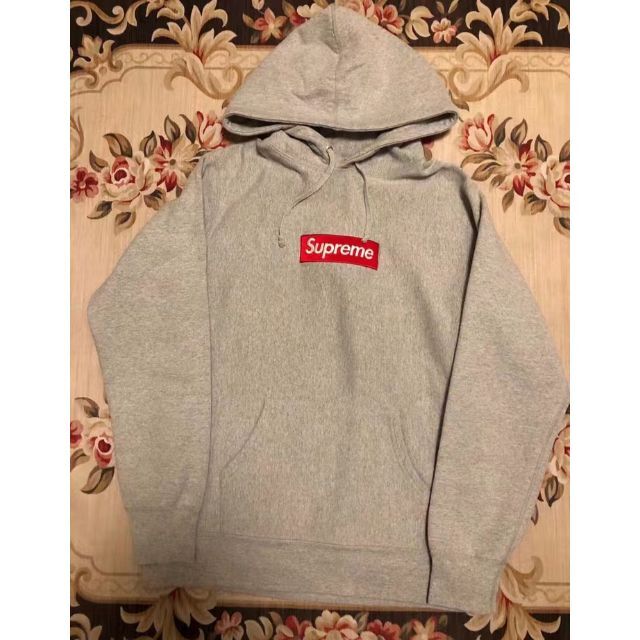 SUPREME シュプリーム ボックスロゴ パーカー M グレー フーディー S