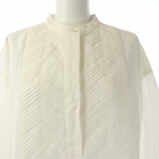 カグレ かぐれ 23SS タックワークチュニックシャツ 長袖 バンドカラー レディースのトップス(シャツ/ブラウス(長袖/七分))の商品写真