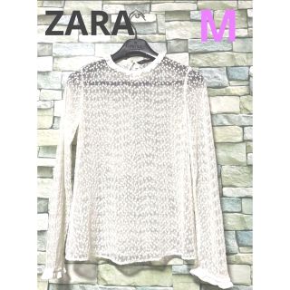 ザラ(ZARA)の美品　ZARA チュールトップス(シャツ/ブラウス(長袖/七分))