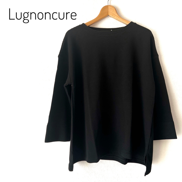 Lugnoncure(ルノンキュール)の【新品タグ付き】Lugnoncure プルオーバー　カットソー　ブラック　フリー レディースのトップス(カットソー(長袖/七分))の商品写真