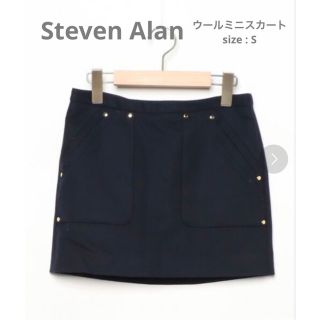 steven alan タックキュロットスカート ネイビー