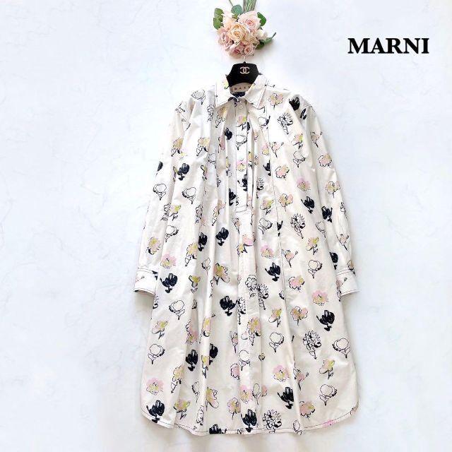 【美品】2020SS　MARNIマルニ花柄ワンピース36　コットン