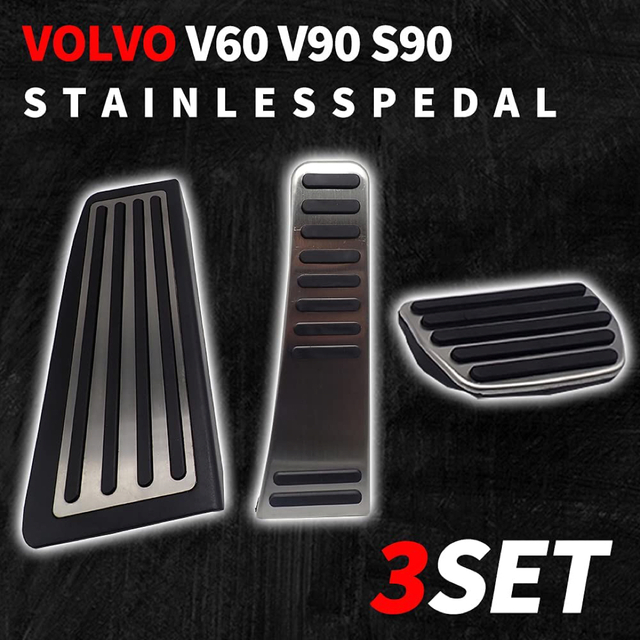 VOLVO ボルボ ステンレスペダルカバー フルセット XC60 XC90