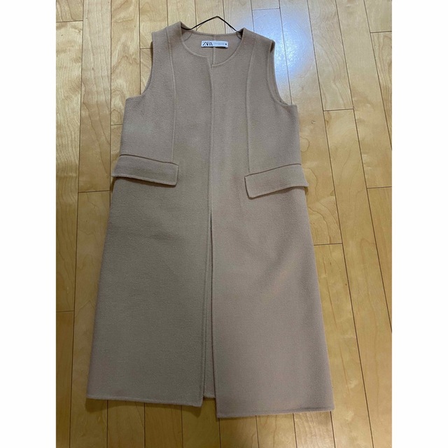 ZARA - ZARA ウールブレンド ロングベスト M-Lサイズの通販 by あん