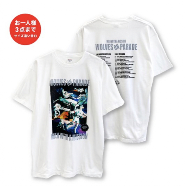 マンウィズ W.O.Pツアー Tシャツ ホワイト L ツアーシャツ